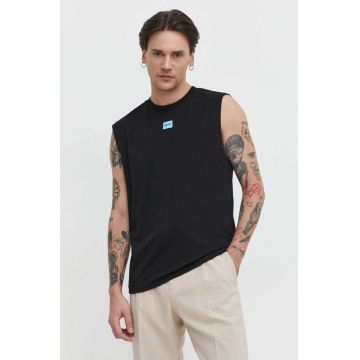 HUGO tricou din bumbac bărbați, culoarea negru 50505305