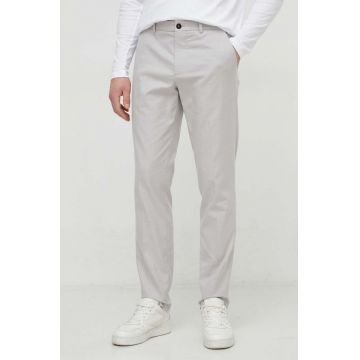 Sisley pantaloni barbati, culoarea gri, mulata