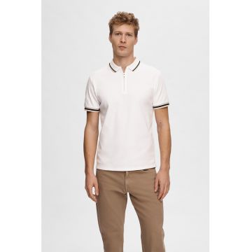 Tricou polo slim fit cu fermoar Toulouse