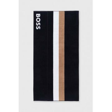 BOSS prosop din bumbac culoarea negru 50492273