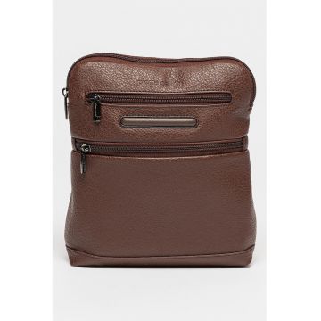 Geanta crossbody din piele ecologica cu aspect texturat