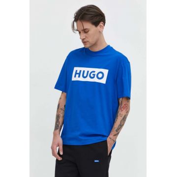 Hugo Blue tricou din bumbac barbati, cu imprimeu