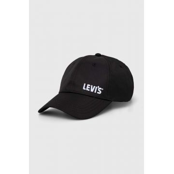 Levi's sapca culoarea negru, cu imprimeu