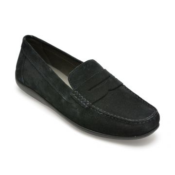 Mocasini GEOX bleumarin, U450WC, din piele intoarsa