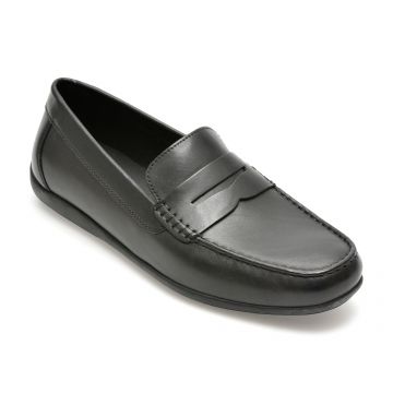 Mocasini GEOX negri, U450WC, din piele naturala