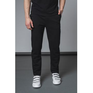 Pantaloni de trening din amestec de bumbac cu buzunare laterale