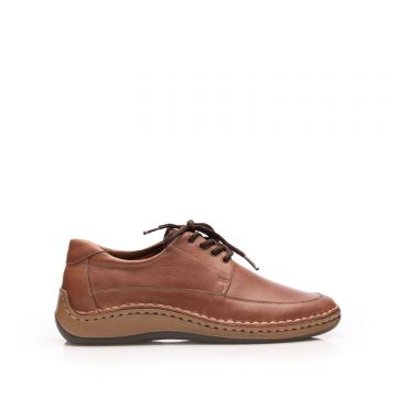 Pantofi casual bărbați din piele naturală, Leofex - Mostră Matei 1 Cognac Box