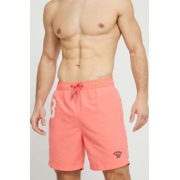 Superdry pantaloni scurti de baie culoarea roz
