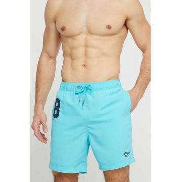 Superdry pantaloni scurti de baie culoarea turcoaz