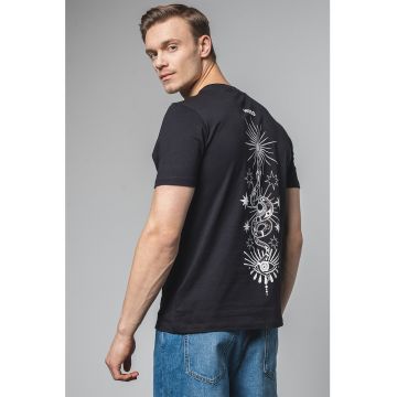 Tricou din bumbac cu imprimeu grafic Dedico