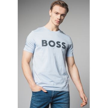 Tricou din bumbac cu logo frontal