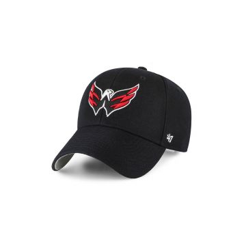 47brand șapcă NHL Washington Capitals culoarea negru, cu imprimeu