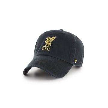 47brand șapcă EPL Liverpool culoarea negru, cu imprimeu