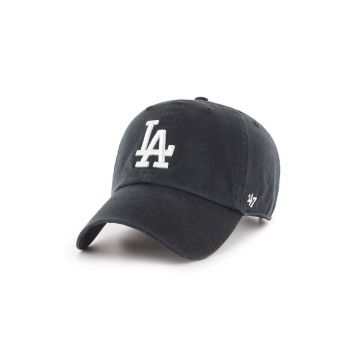 47brand șapcă MLB Los Angeles Dodgers culoarea negru, cu imprimeu  B-RGW12GWS-BKJ
