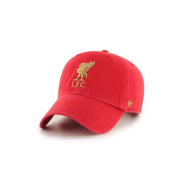 47brand șapcă EPL Liverpool culoarea roșu, cu imprimeu