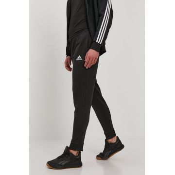 Adidas Pantaloni GK9265 bărbați, culoarea negru, material neted