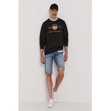 Gant Bluză 2046071 bărbați, culoarea negru, cu imprimeu