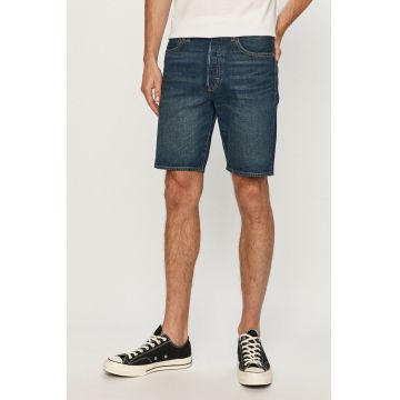 Levi's pantaloni scurți din denim bărbați, culoarea bleumarin 36512.0139-MedIndigoF