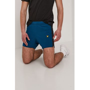 Lyle & Scott Pantaloni scurți bărbați, culoarea turcoaz