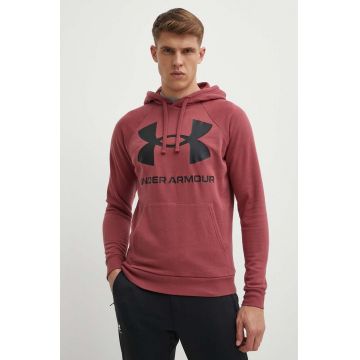 Under Armour Bluză 1357093 bărbați, culoarea bordo, cu imprimeu 1357093-652