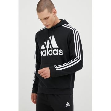 adidas bluza barbati, culoarea negru, cu imprimeu