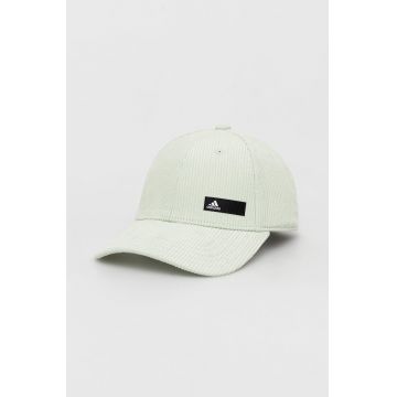 adidas șapcă din bumbac culoarea turcoaz, cu imprimeu