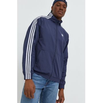 adidas Originals bluza Adicolor barbati, culoarea albastru marin, cu imprimeu