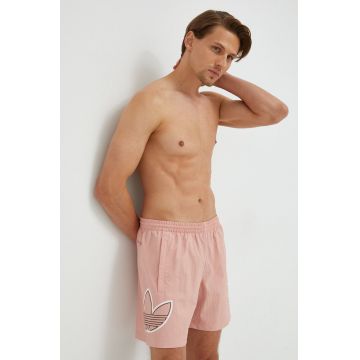 adidas Originals pantaloni scurti de baie culoarea roz