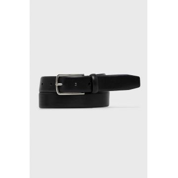 BOSS curea de piele barbati, culoarea negru