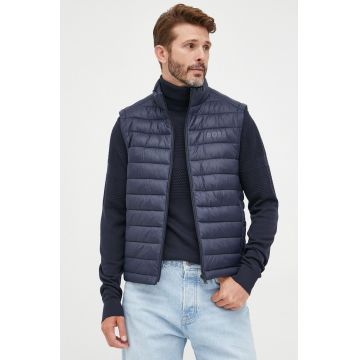 BOSS vestă bărbați, culoarea bleumarin, de tranziție 50471854