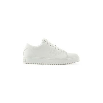 Emporio Armani sneakers din piele culoarea alb