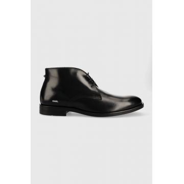 Karl Lagerfeld pantofi de piele Urano Iv barbati, culoarea negru