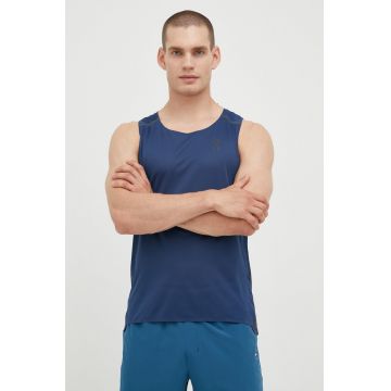 On-running tricou de alergare Tank-t culoarea albastru marin