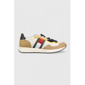 Tommy Jeans sneakers Track Cleat culoarea bej