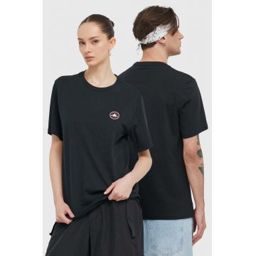 Converse tricou din bumbac culoarea negru, cu imprimeu Converse tricou din bumbac culoarea negru, cu imprimeu