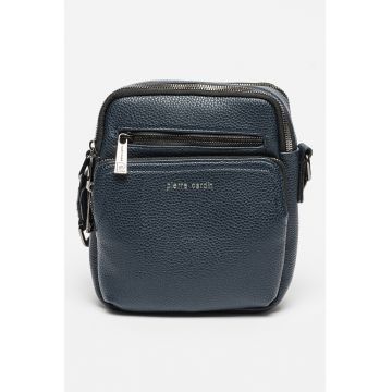 Geanta crossbody de piele ecologica cu logo discret