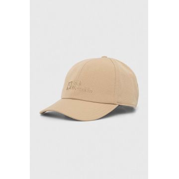 Jack Wolfskin șapcă Baseball culoarea bej, cu imprimeu 1900675