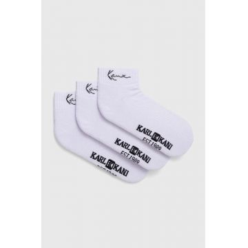 Karl Kani sosete 3-pack barbati, culoarea alb