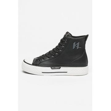 Pantofi sport high-top de piele