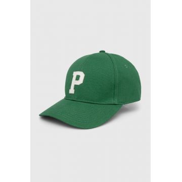 Pepe Jeans șapcă de baseball din bumbac culoarea verde, modelator