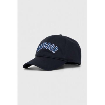 Barbour șapcă de baseball din bumbac culoarea albastru marin, cu imprimeu