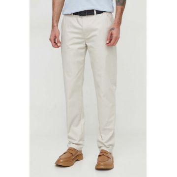 Barbour pantaloni barbati, culoarea bej, drept