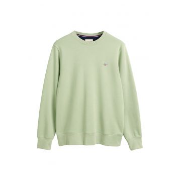 Bluza de trening regular fit cu decolteu la baza gatului Shield - Verde pal