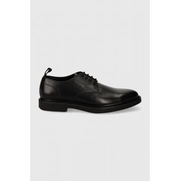 BOSS pantofi de piele Larry barbati, culoarea negru, 50516670