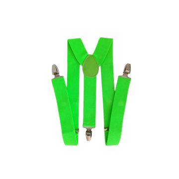 Bretele Elastice Reglabile Unisex, Uni, Latime 3.5cm, Verde Neon