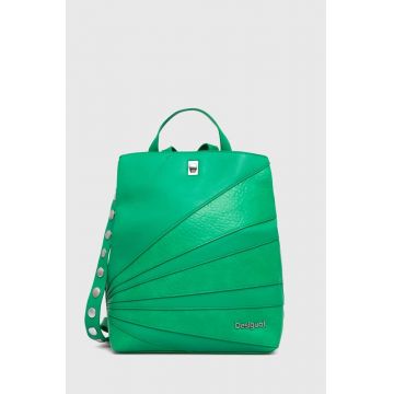 Desigual rucsac culoarea verde, mic, neted