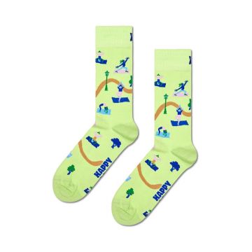 Happy Socks sosete Yoga In The Park Sock culoarea verde