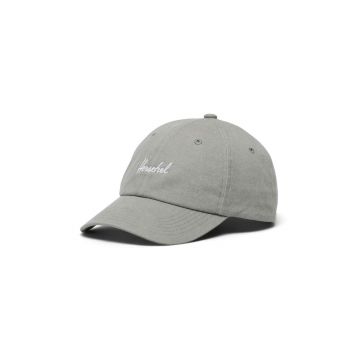 Herschel sapca Sylas Stonewash Cap culoarea gri, neted