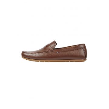 Pantofi loafer de piele cu logo