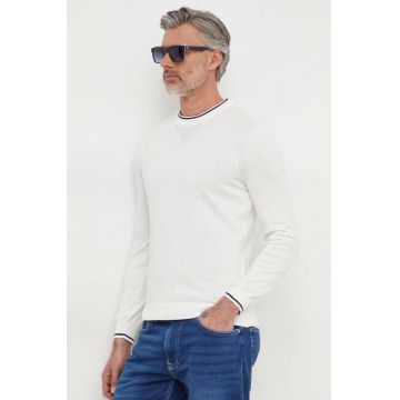 Pepe Jeans pulover de bumbac Mike culoarea alb, light